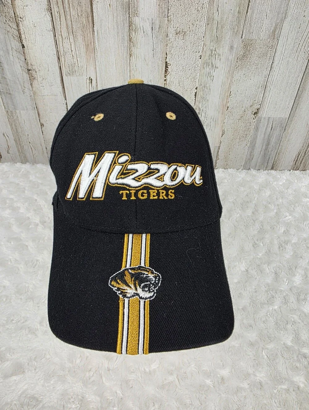 Mizzou Tigers Black & Gold Embroidered Baseball Cap